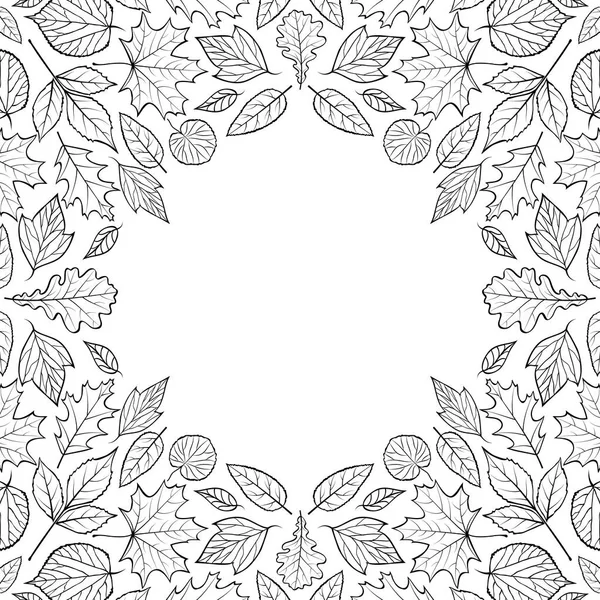 Modèle avec feuilles d'automne — Image vectorielle