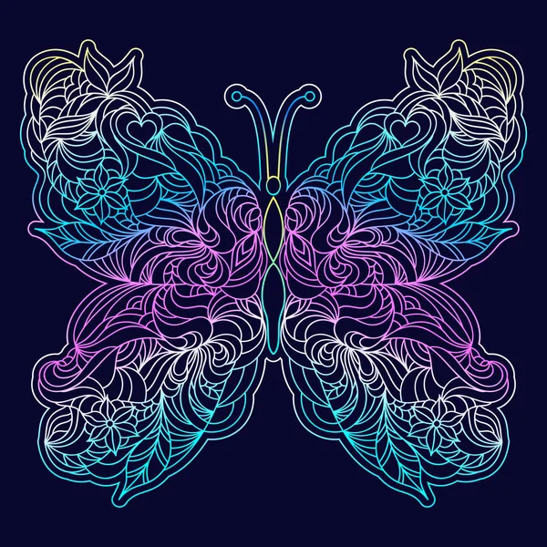 Квіткові абстрактних метелик — стоковий вектор