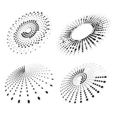 soyut noktalı resim öğeleri kümesi