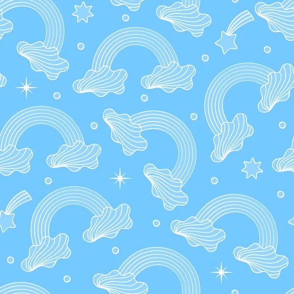 Pattern with clouds — Stock Vector