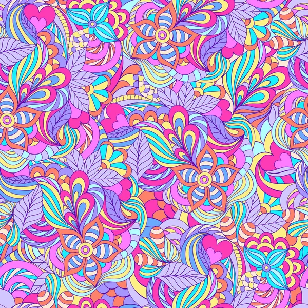 Patrón con flores abstractas — Vector de stock