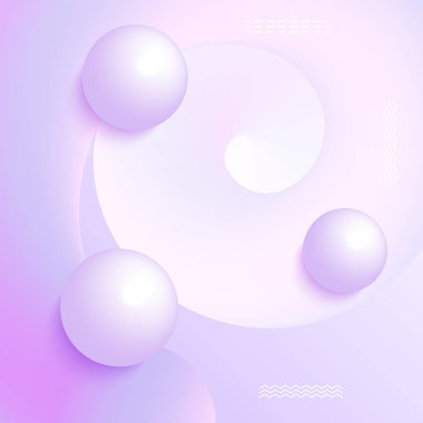 Menekşe arka plan üzerinde 3D topları.