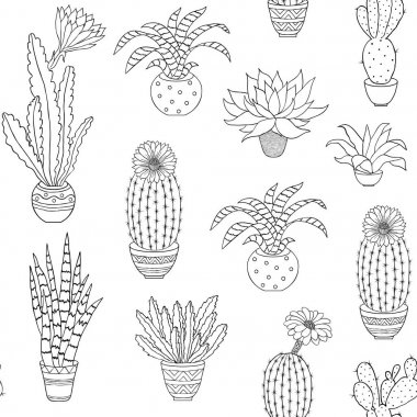Elle çizilmiş houseplant