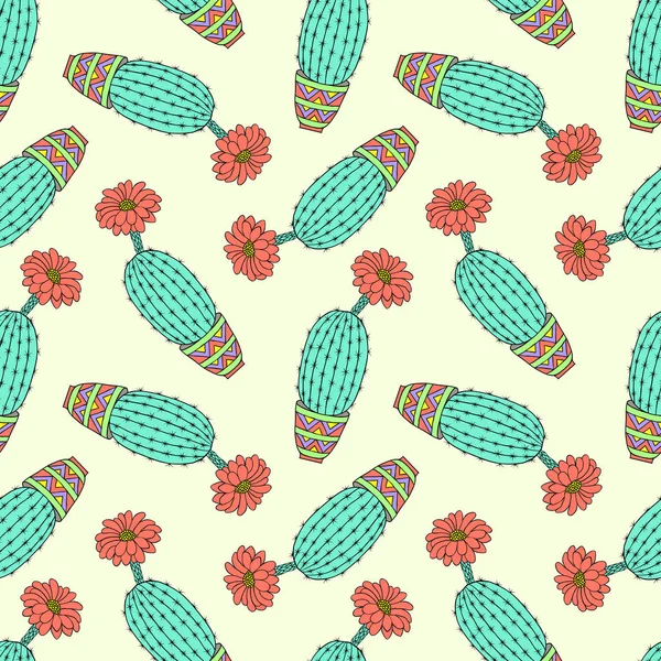 Modèle avec des cactus — Image vectorielle