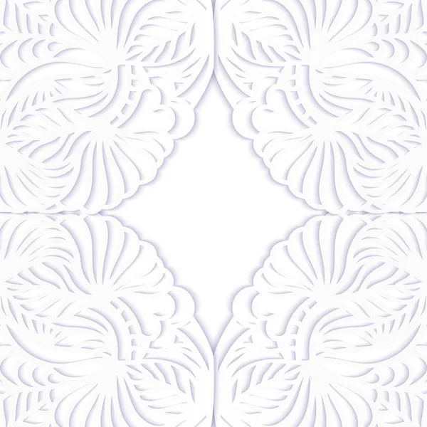 Floral papier frame — Stockvector
