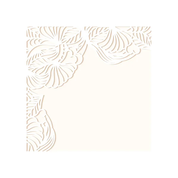 Floral papier frame — Stockvector