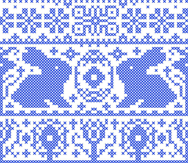 Кросс-стежок вышивки
