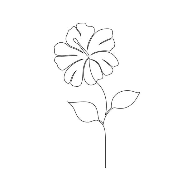 Flor de hibisco sobre blanco — Vector de stock
