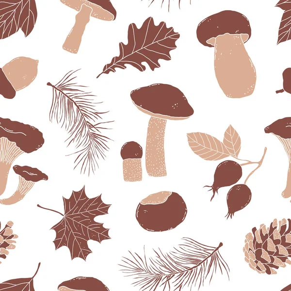 秋のシームレスなパターン — ストックベクタ