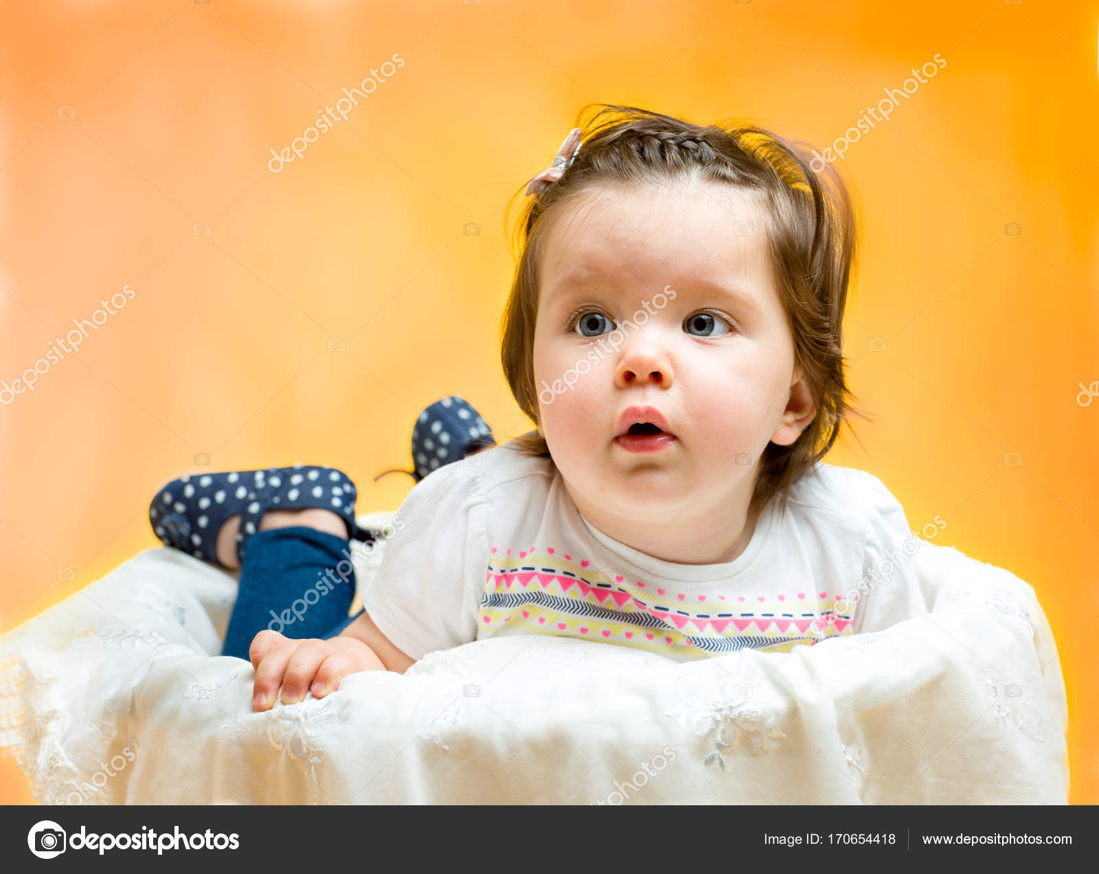 happy 8 months old baby girl
