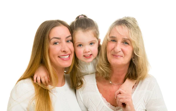 Portrait of grandmother with adult daughter and grandchild — Stock Photo, Image