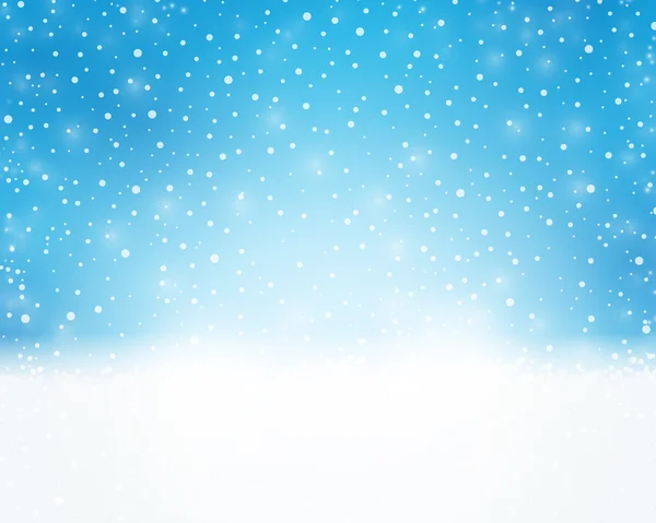 蓝白色的节日，冬季，降雪的圣诞贺卡 — 图库矢量图片