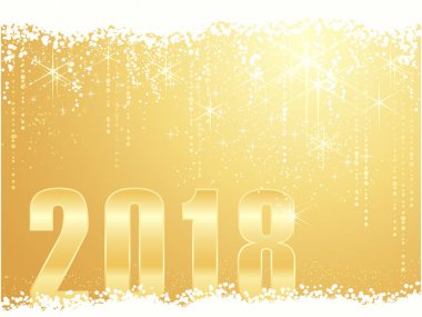 Altın mutlu yeni yıl 2018 arka plan