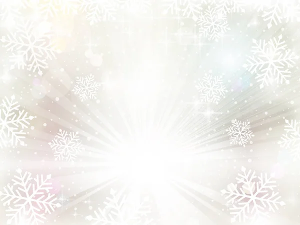 Świąteczne Boże Narodzenie tło z płatki śniegu — Wektor stockowy