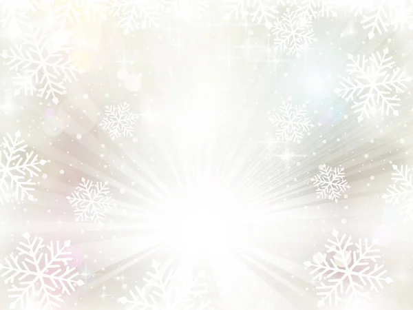 Festive Christmas background with snowflakes — Stock Vector