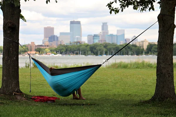 Hammocking v Minneapolis — Stock fotografie