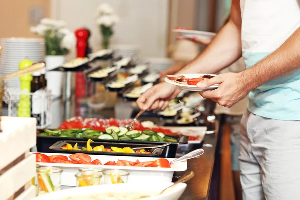 Breakfast buffet in hotel — Stock Photo, Image