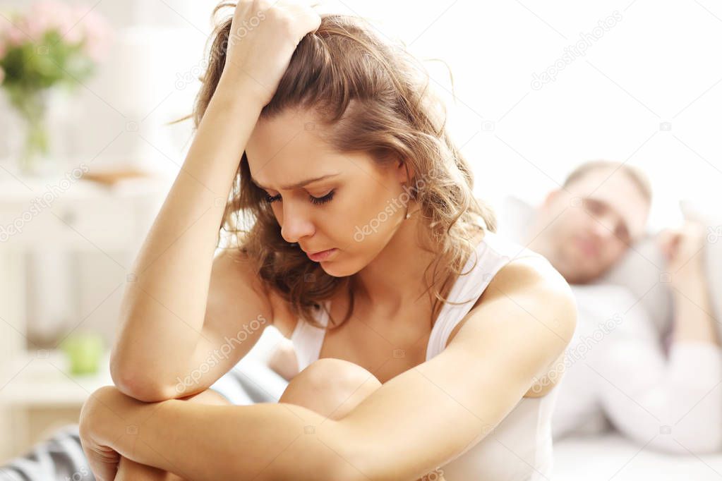 woman and her man having problem 