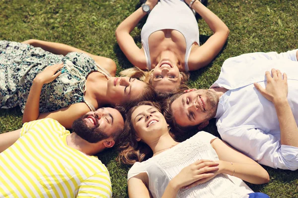 Friends group having fun together — Stock Photo, Image