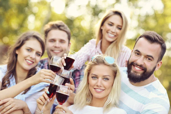 Arkadaşlar barbekü partisi veriyor. 