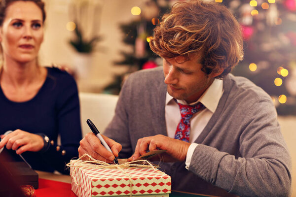 Family preparations for Christmas