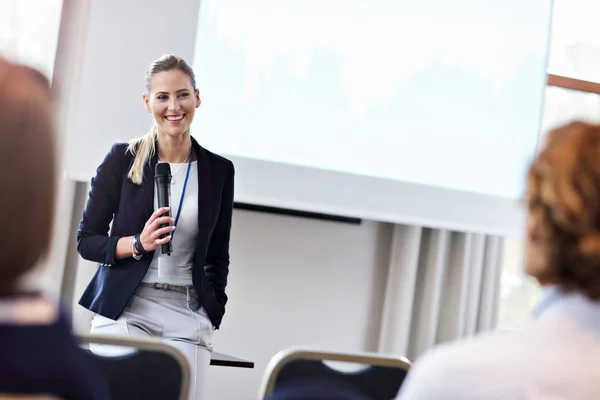 Mensen uit het bedrijfsleven hebben een conferentie — Stockfoto