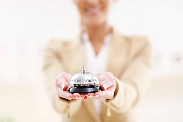 Showing service bell in hotel — Stock Photo, Image