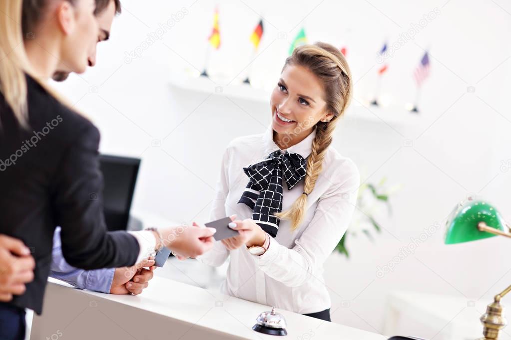 guests paying for hotel