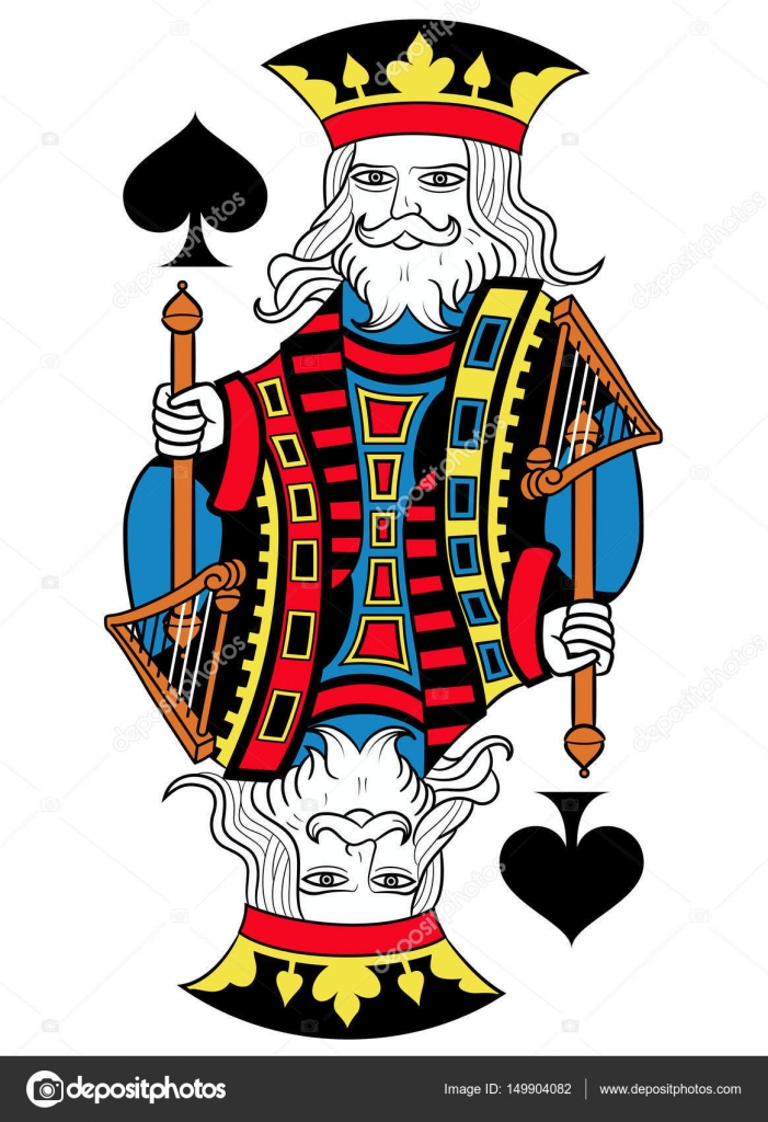 King of Spades isolé Version française — Image vectorielle mannaggia