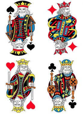 Four Kings French Inspiration Without Cards clipart