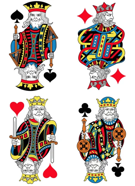 Four Kings французький натхнення без карток — стоковий вектор