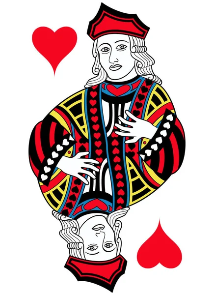 Jack of Hearts isolato Versione Francese — Vettoriale Stock