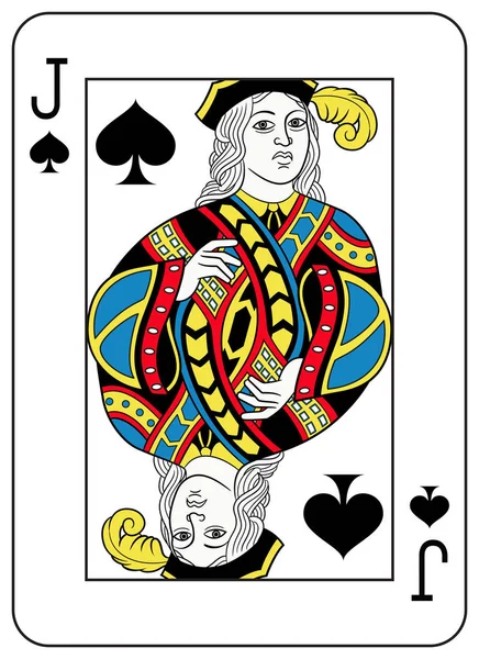 Jack of Spades Versión en francés — Vector de stock