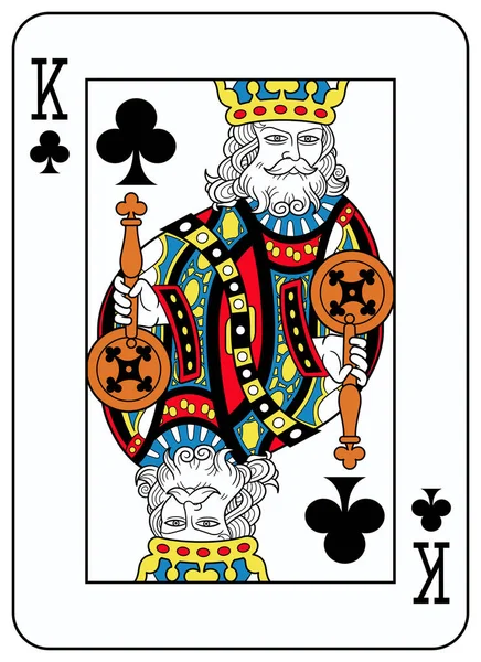 King of Clubs versione francese — Vettoriale Stock