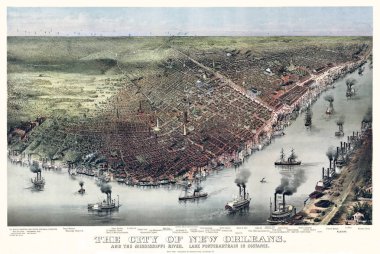 New Orleans eski boyut panoramik görünüm