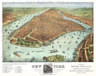 New York Mahallesi eski boyut panoramik görünüm