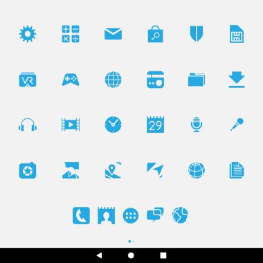 Mavi Smartphone Apps ve simgeler