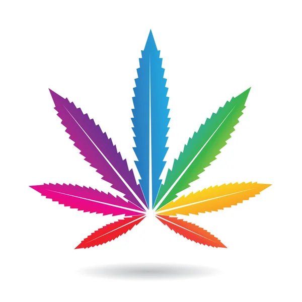 Cannabis Leaf in regenboogkleuren — Stockfoto
