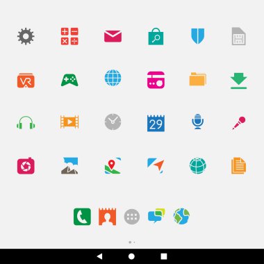 Renkli Smartphone Apps ve simgeler
