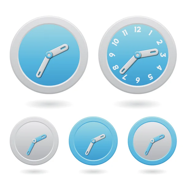 Relógio Azul Moderno Isolado em Branco —  Vetores de Stock