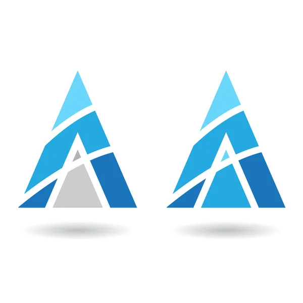 Triángulo abstracto colorido Símbolo de la letra A — Vector de stock