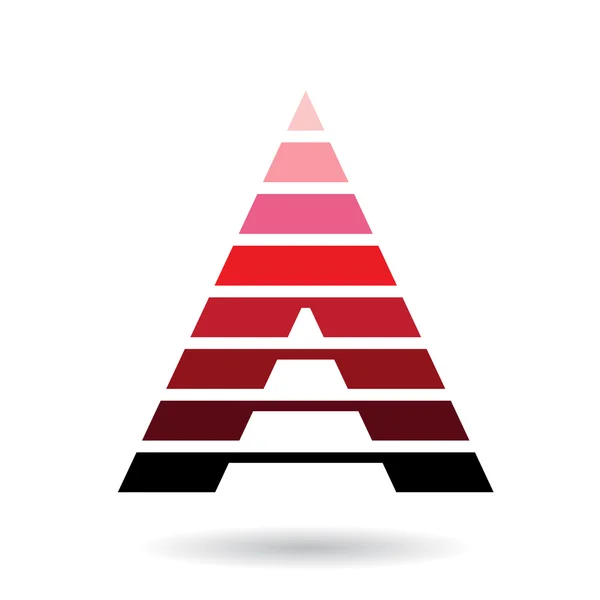 Kolorowa Abstrakcja Triangle Symbol litery A — Wektor stockowy