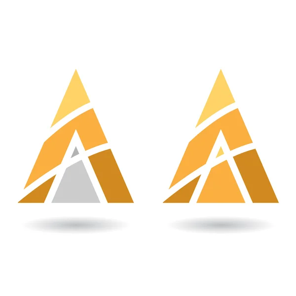Triángulo abstracto colorido Símbolo de la letra A — Archivo Imágenes Vectoriales