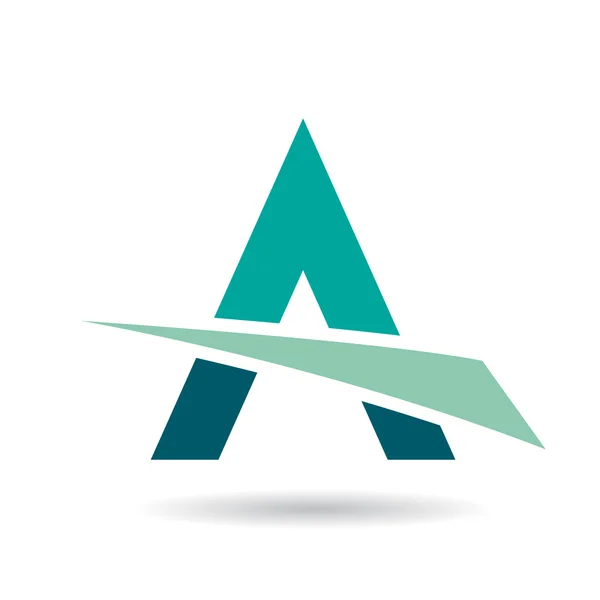 Färgglad abstrakt triangel Symbol för bokstaven A — Stock vektor
