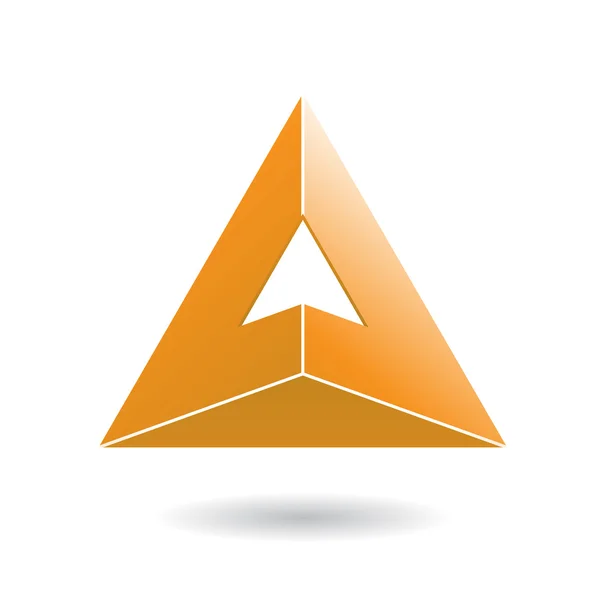Barevné abstraktní trojúhelník Symbol písmene A — Stockový vektor