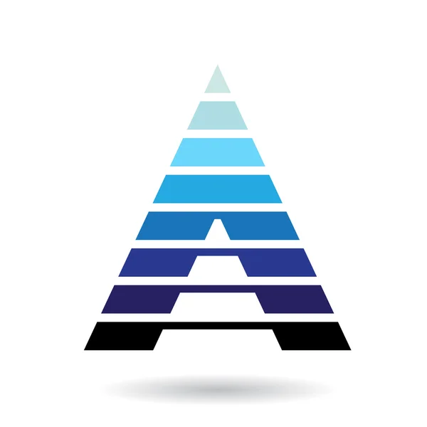 Triángulo abstracto colorido Símbolo de la letra A — Vector de stock