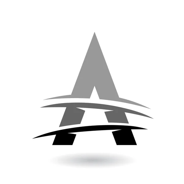 Bunte abstrakte Dreieck Symbol des Buchstabens a — Stockvektor