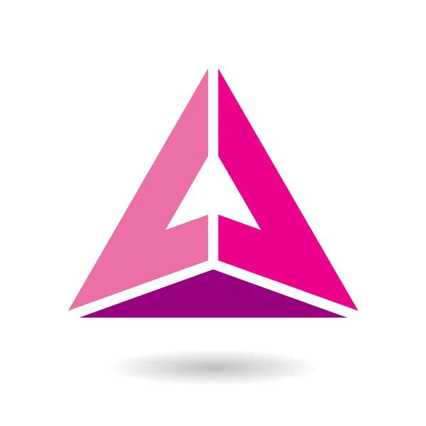 Kolorowa Abstrakcja Triangle Symbol litery A — Wektor stockowy