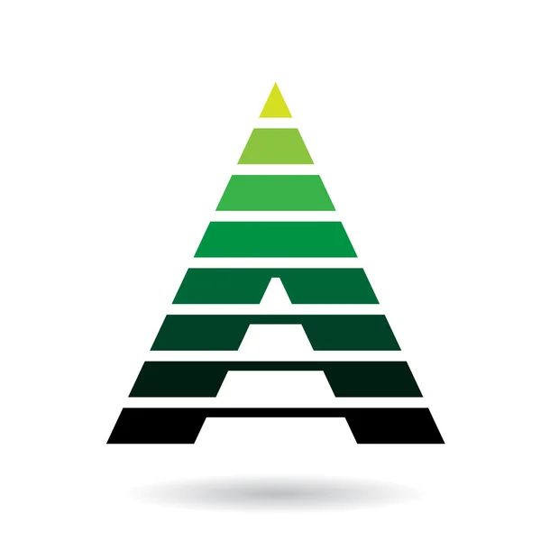Färgglad abstrakt triangel Symbol för bokstaven A — Stock vektor