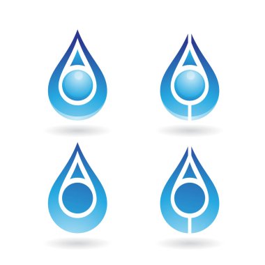 Renkli su damlası ve küpe şekli